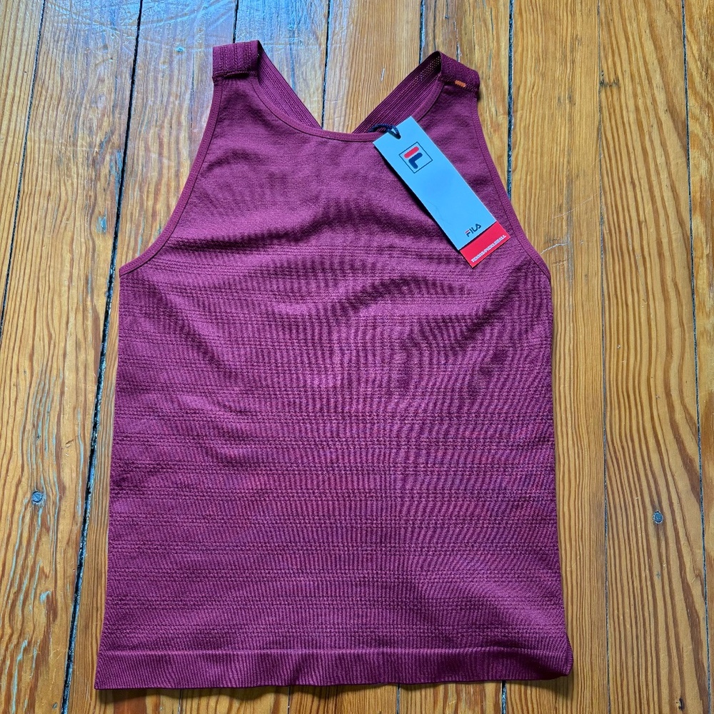 NWT Fila Seamless Tennis Tank, Tibetan Red, Size M